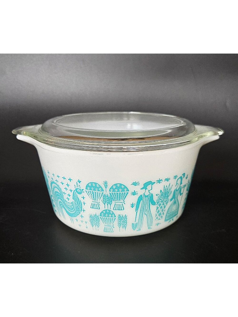 Vintage Pyrex Amish Butterprint 1 Quart #473 Casserole Dish w/Lid